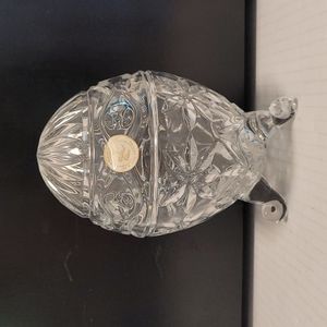 1960's Xandra Bohemian Crystal Egg Lidded Candy Dish